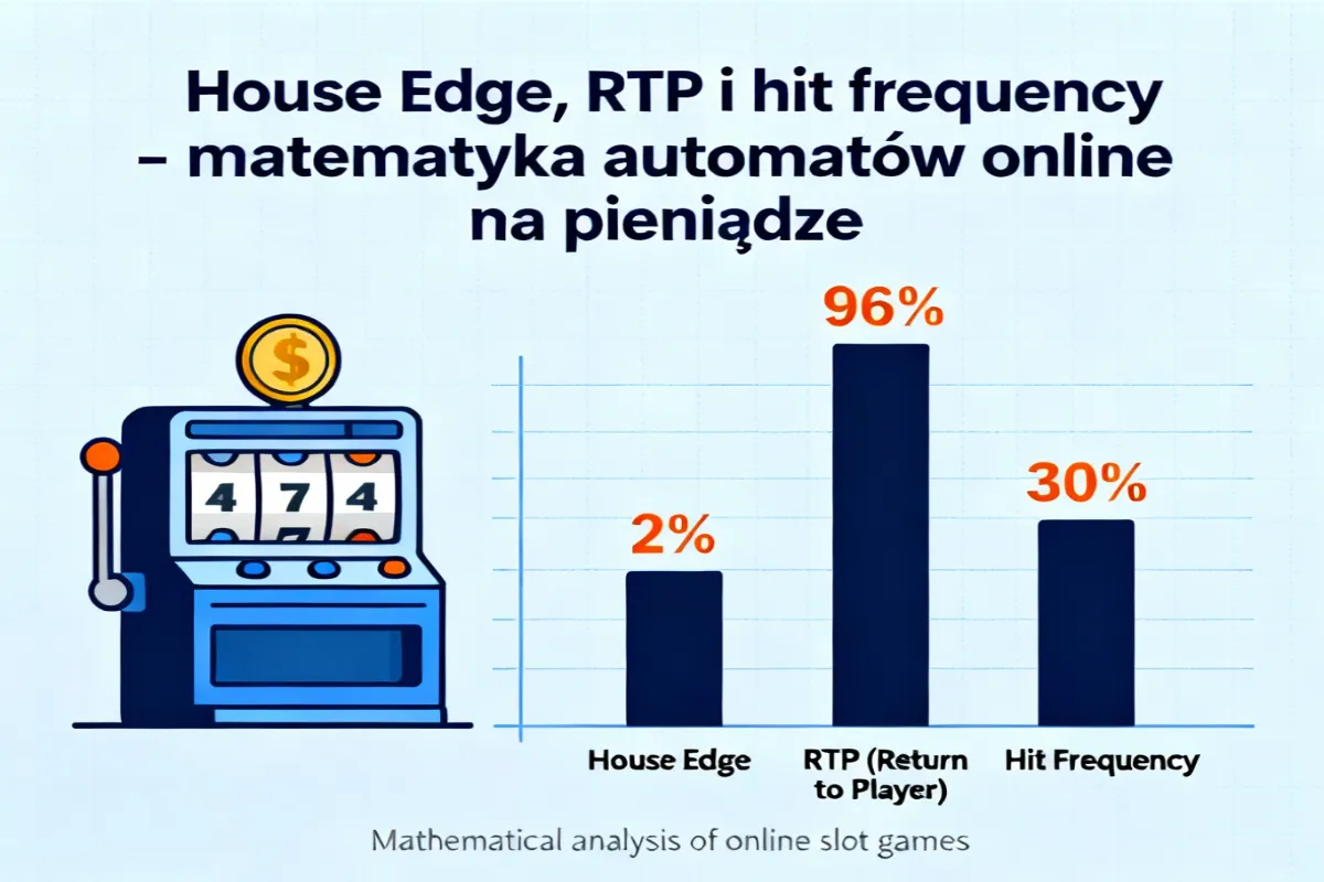 House Edge, RTP i hit frequency – matematyka automatów online na pieniądze